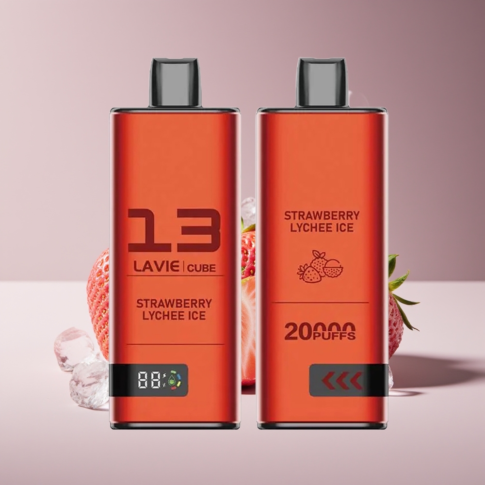 Lavie Cube 20000 Puffs Engros Danmark Type C Jordbær Litchi Is