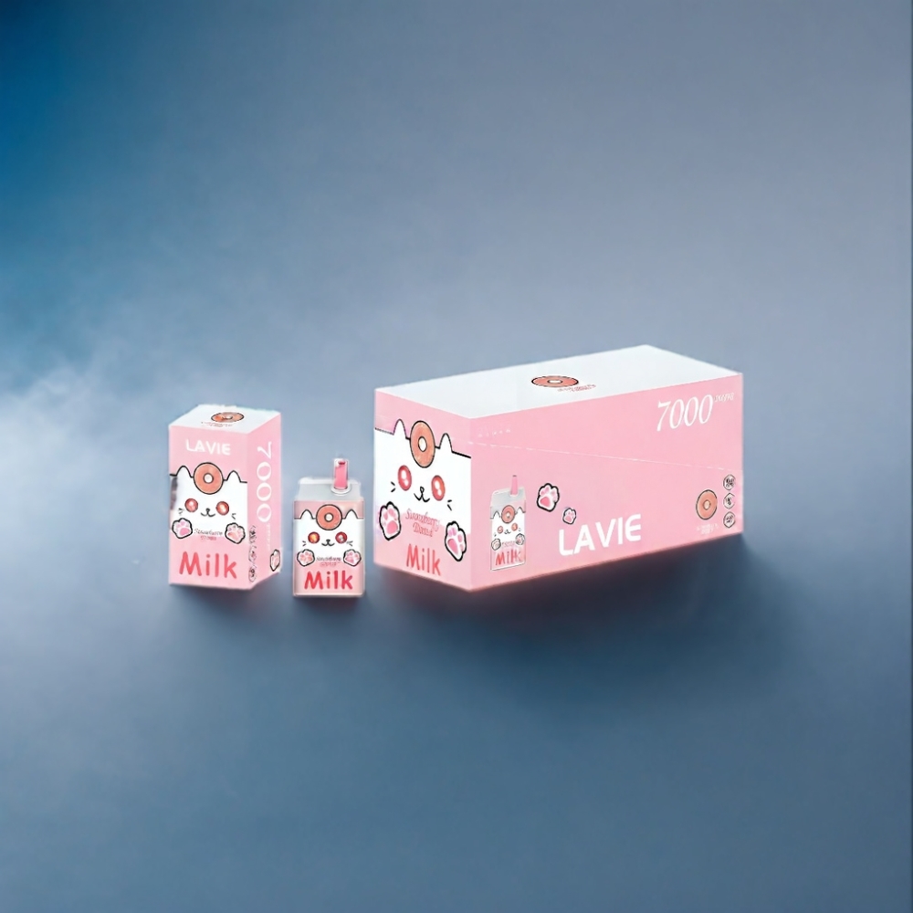 LAVIE Milk 7000 Puffs Jordbær Donut 16ML Engros Danmark