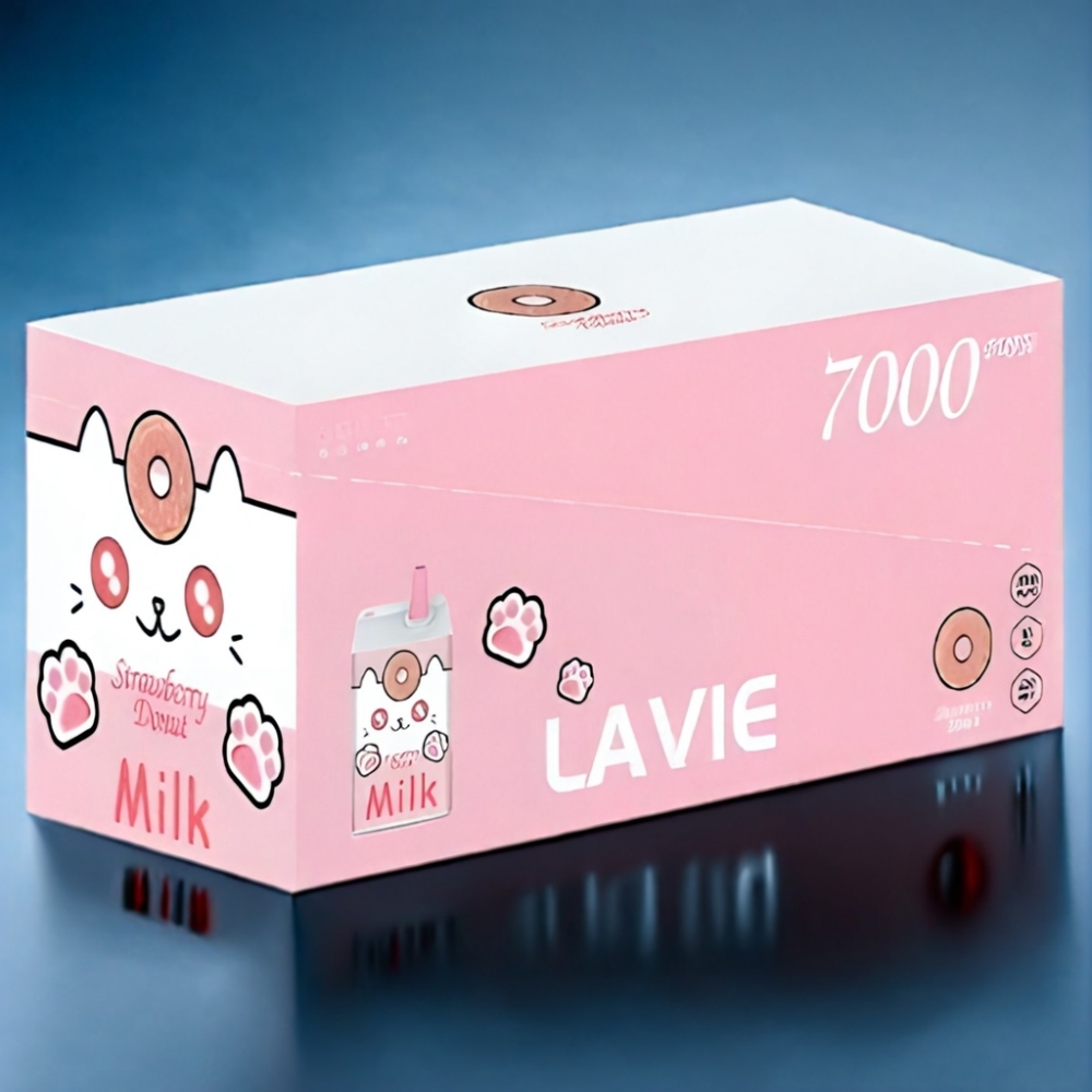 LAVIE Milk 7000 Puffs Jordbær Donut 16ML Engros Danmark