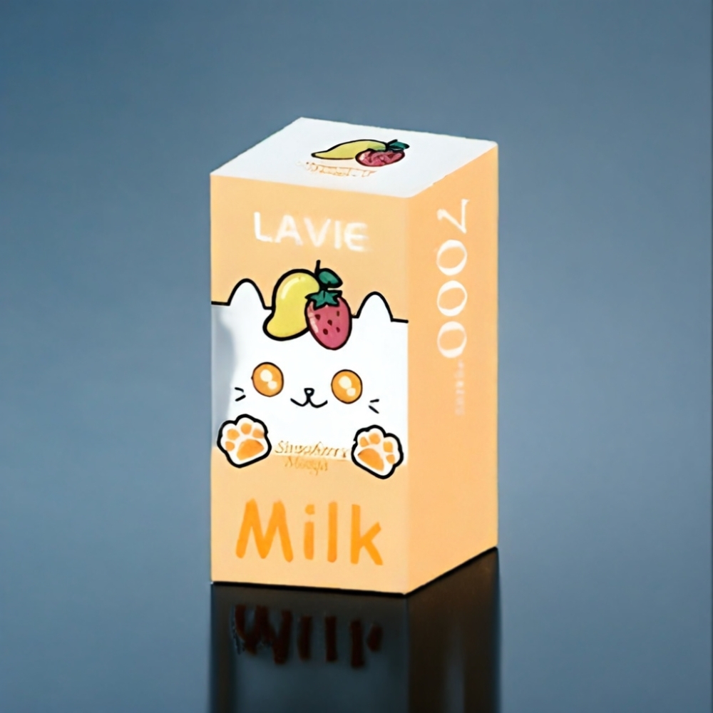LAVIE Milk 7000 Puffs Jordbær Mango 16ML Engros Danmark