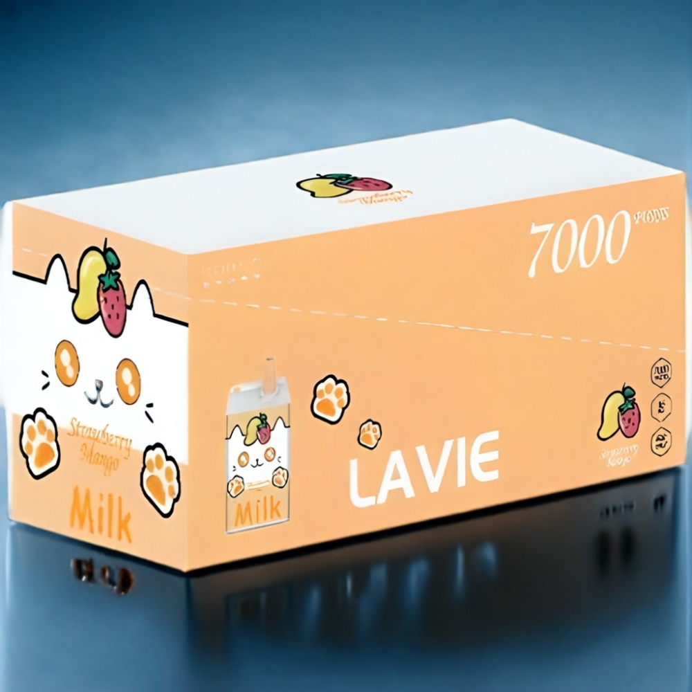 LAVIE Milk 7000 Puffs Jordbær Mango 16ML Engros Danmark