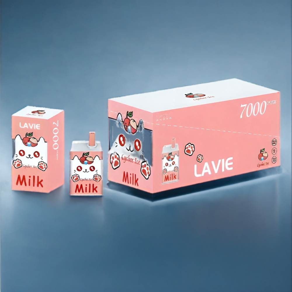 LAVIE Milk 7000 Puffs Litchi Is Engros Danmark Type C