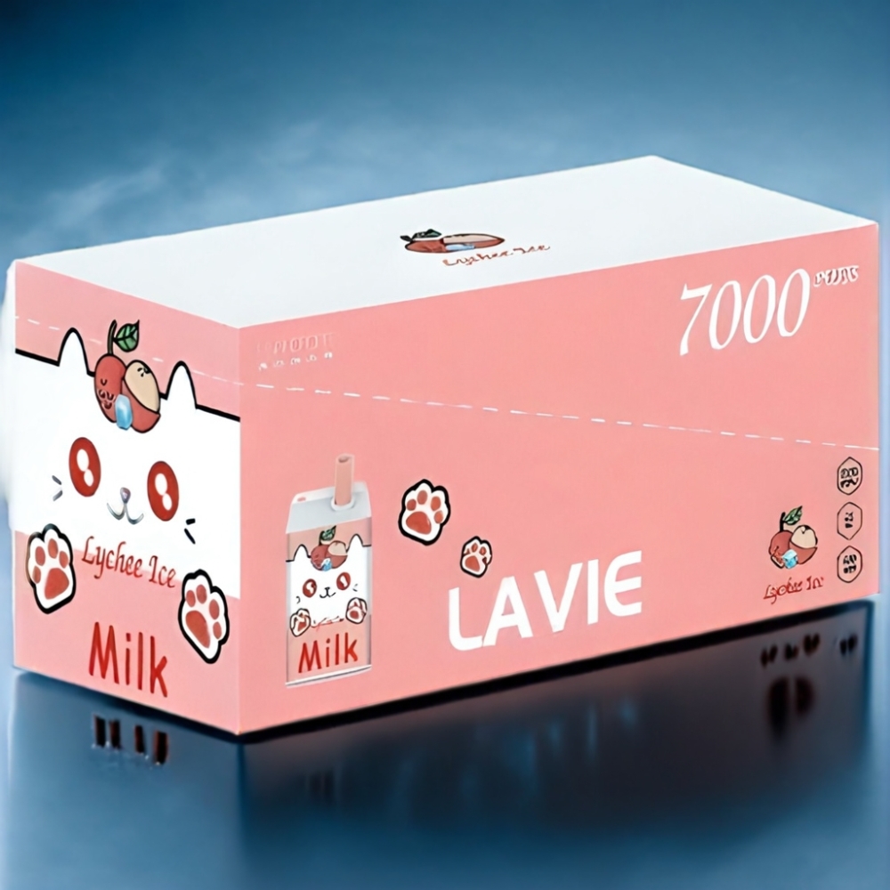 LAVIE Milk 7000 Puffs Litchi Is Engros Danmark Type C