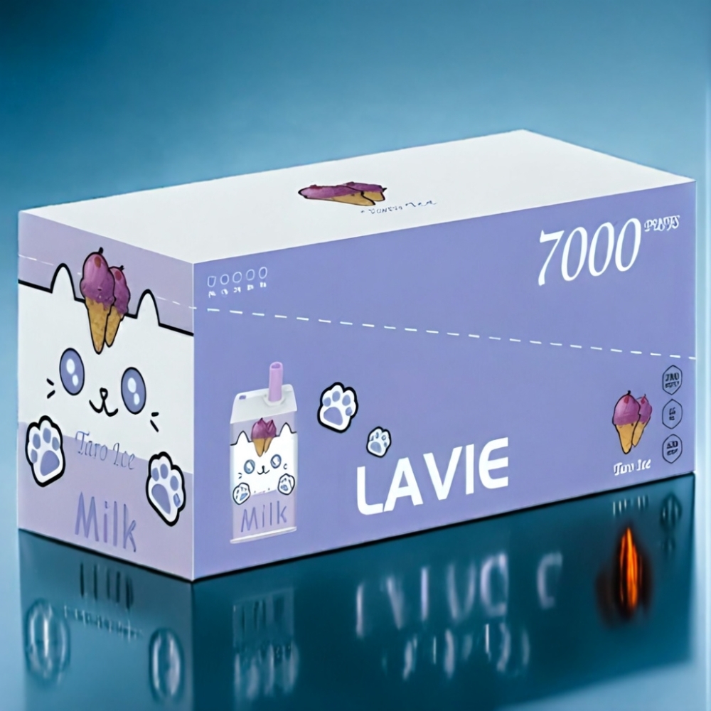 LAVIE Milk 7000 Puffs Taro Is Engros Danmark 16ML