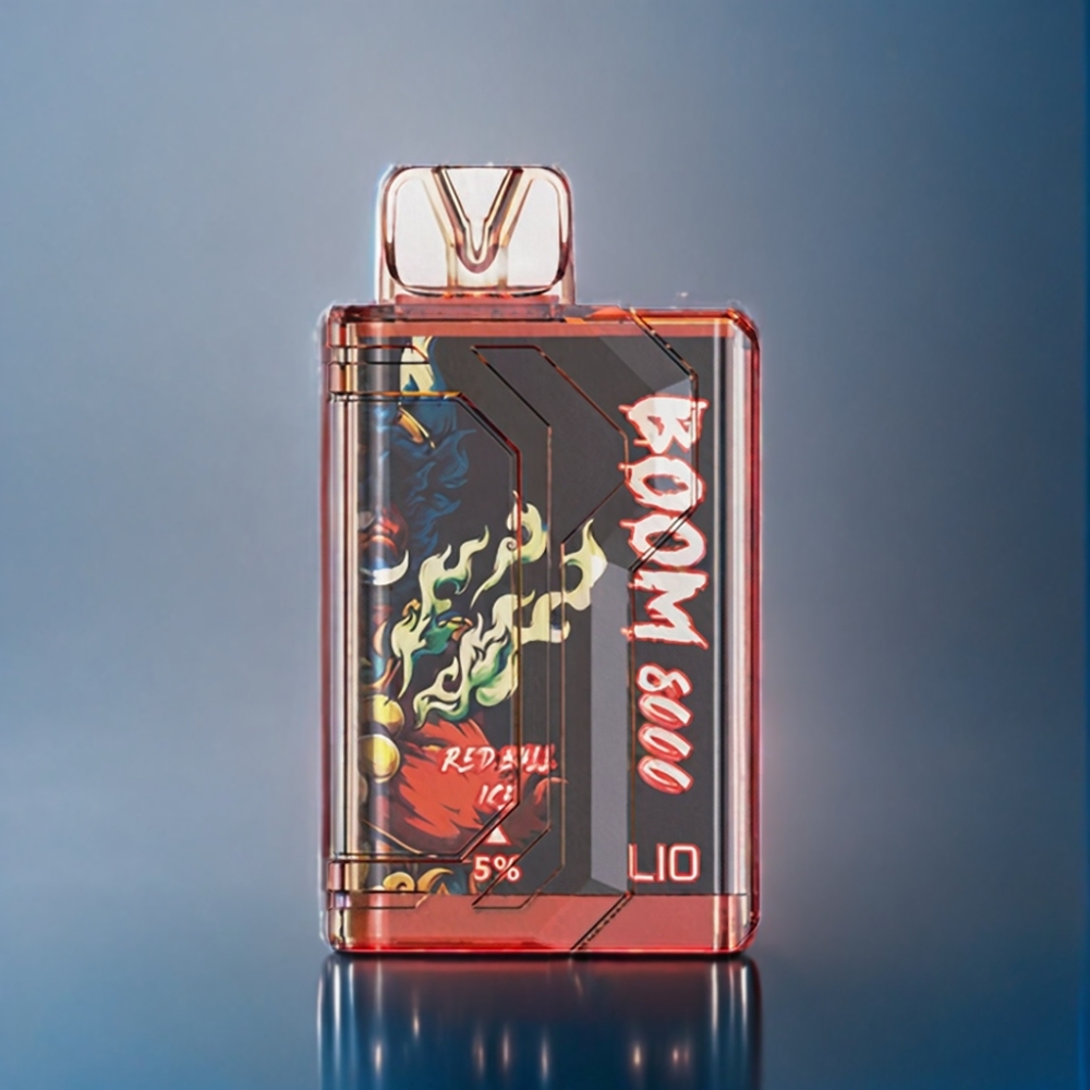 LIO BOOM PRO 8000 Puffs 15ml Engros Danmark Rødløbe-is
