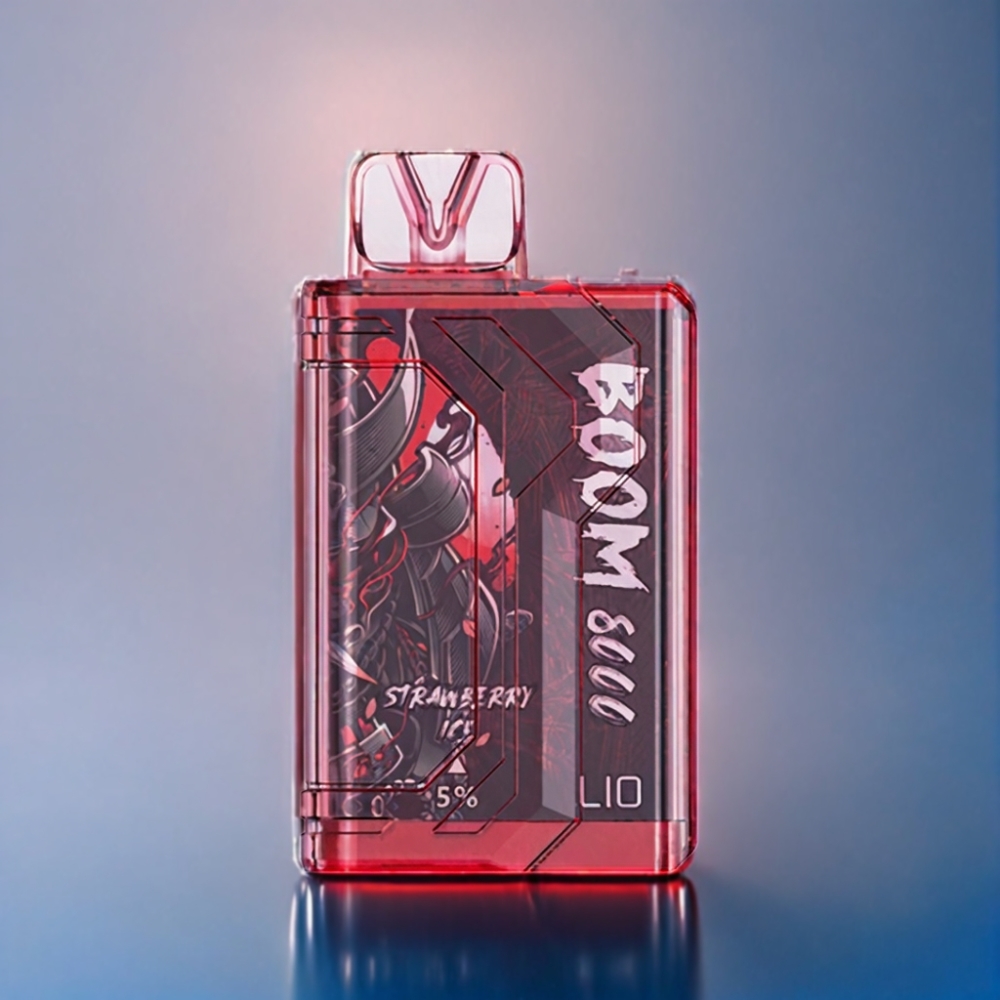 LIO BOOM PRO 8000 Puffs Engros Danmark Jordbær Is med 15ml E-væske
