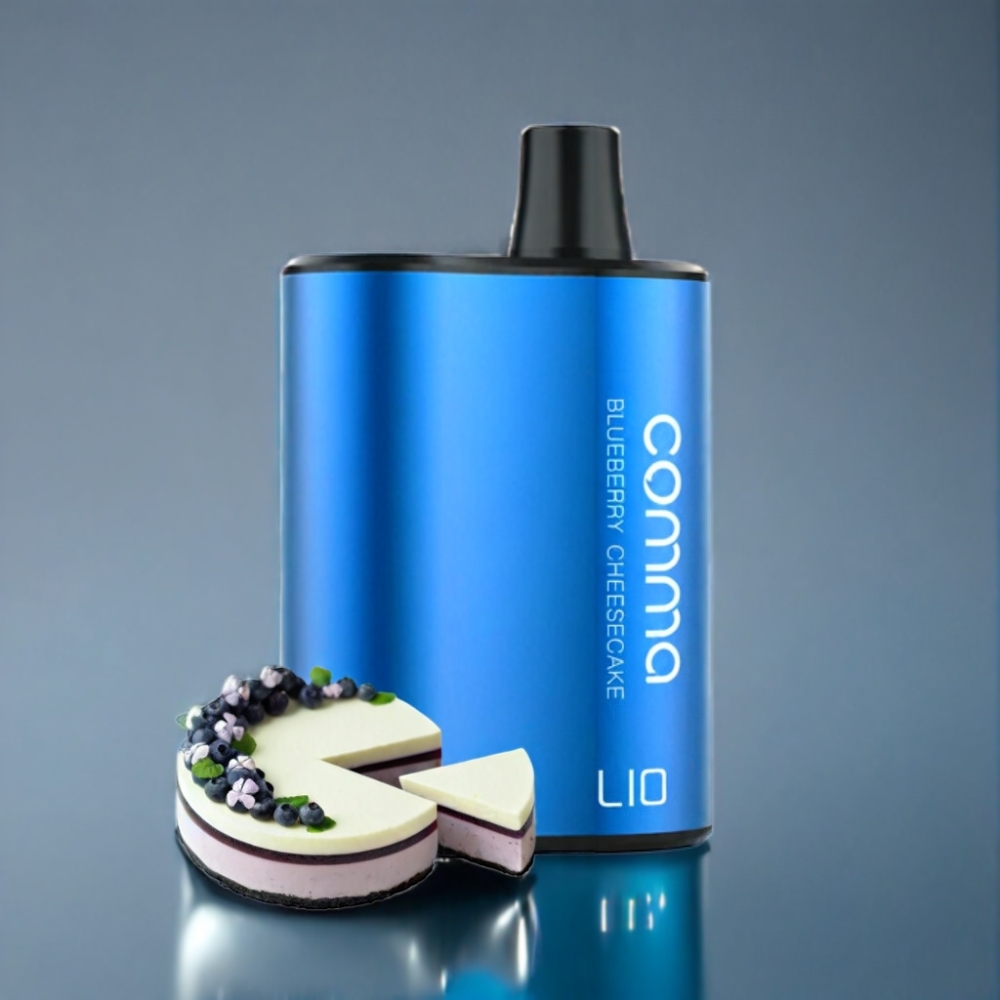 LIO COMMA 5000 Puffs Engros Danmark Engangsvape Blåbær Cheesecake 15ml