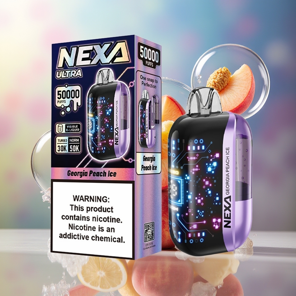 NEXA Ultra 50000 Puffs 20ml Engros Danmark Georgisk Fersken Is