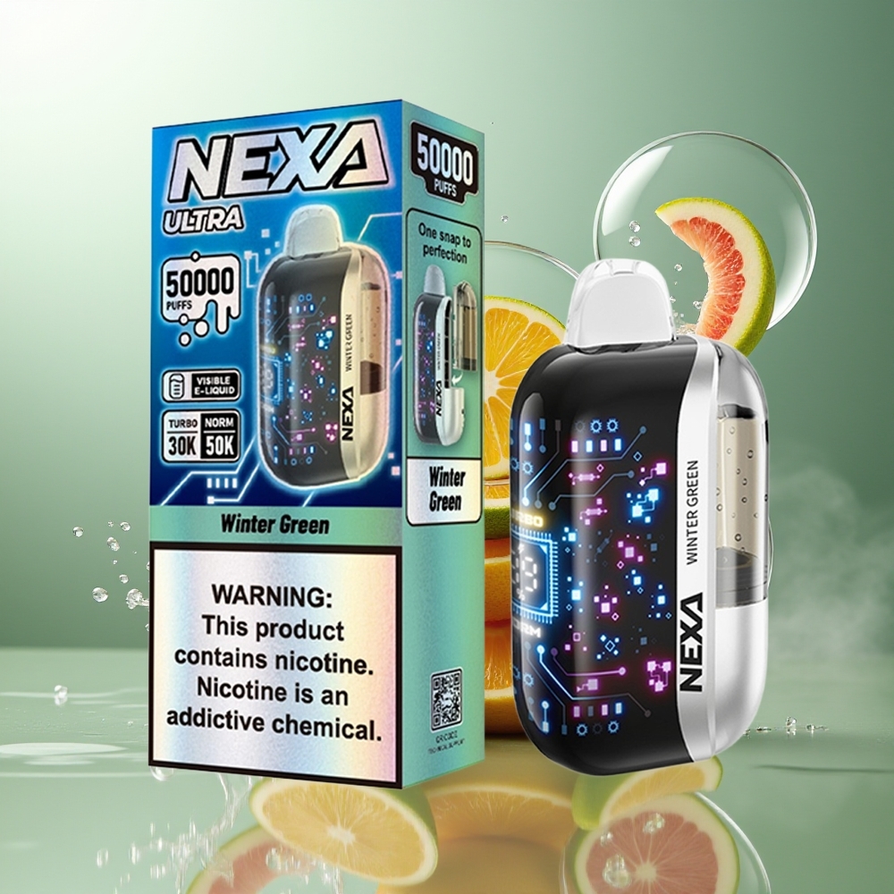 NEXA Ultra 50000 Puffs 20ml Engros Danmark Vintergrøn Engangsdamp