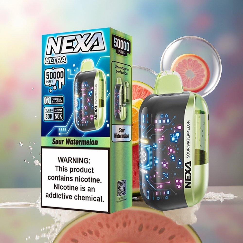 NEXA Ultra 50000 Puffs 20ml Sur Vandmelon Engros Danmark