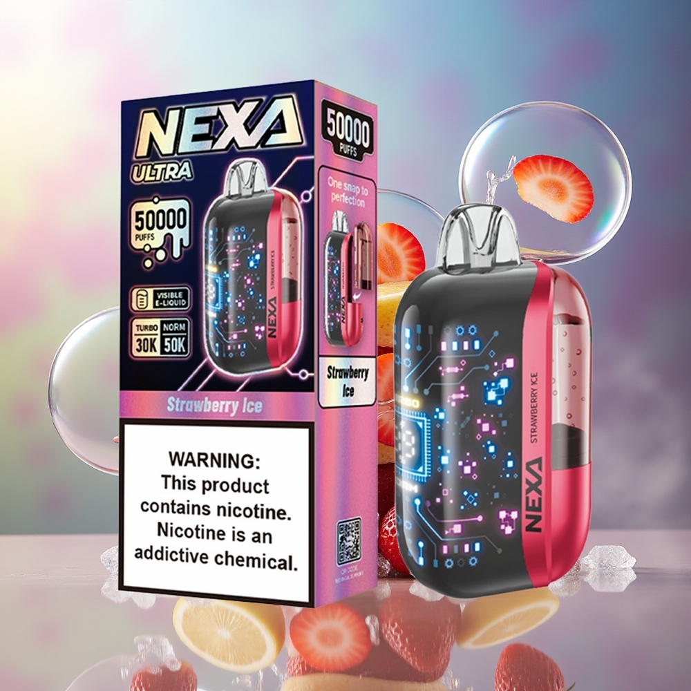 NEXA Ultra 50000 Puffs Engros Danmark 20ml Jordbær Is
