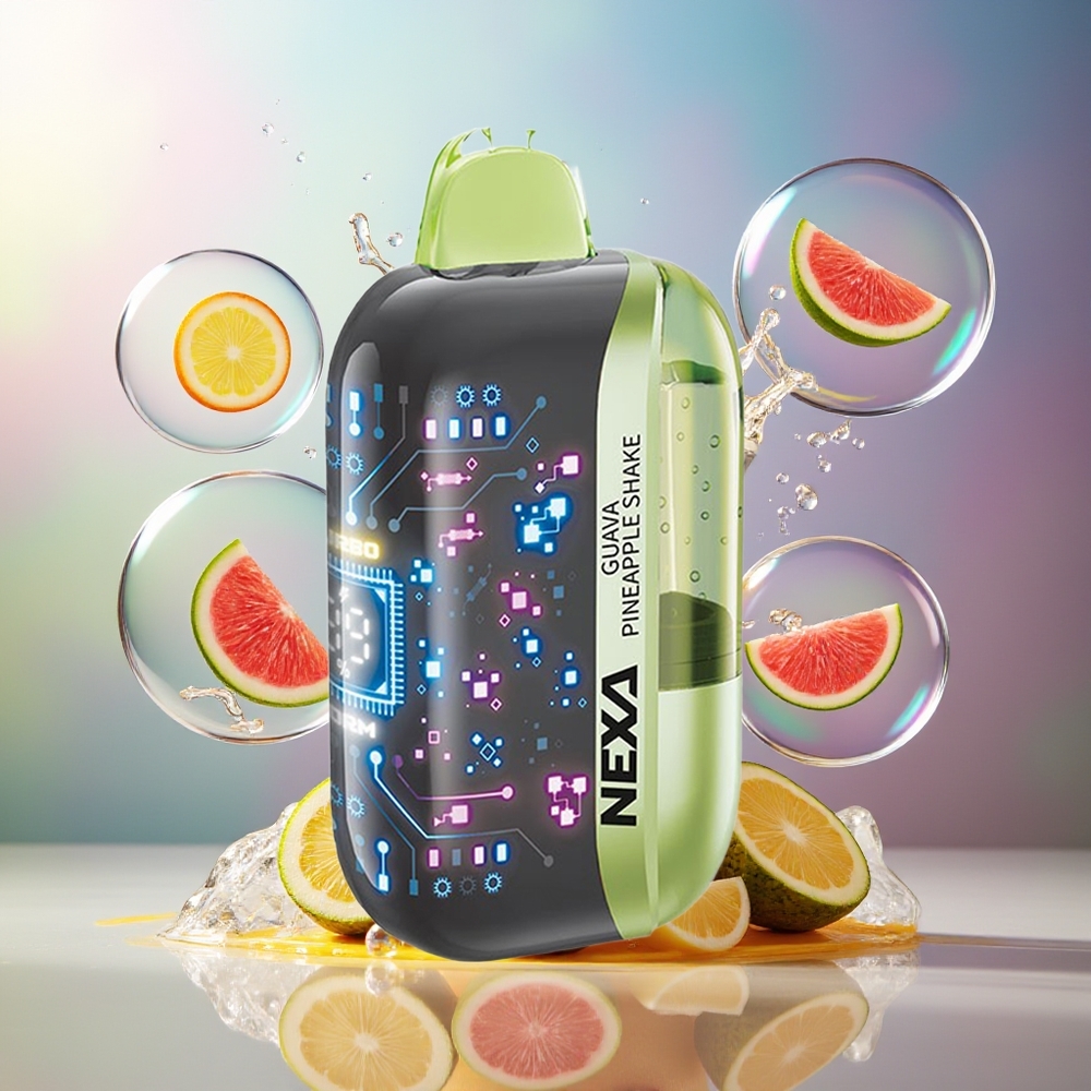 NEXA Ultra 50000 Puffs Guava Ananas Shake 3d Buet Skærm Engros Danmark