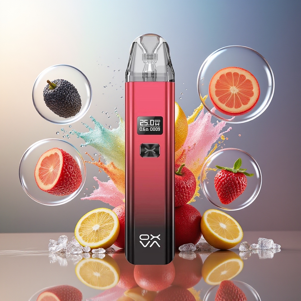 Oxva Xlim Pod 2 Mund 25W Skinnende Sort Rød Engros Danmark