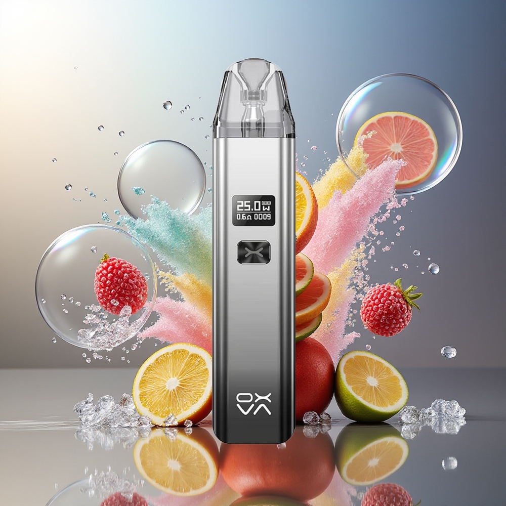 Oxva Xlim Pod 2 mund 25W Skinnende Sølv Sort Engros Danmark