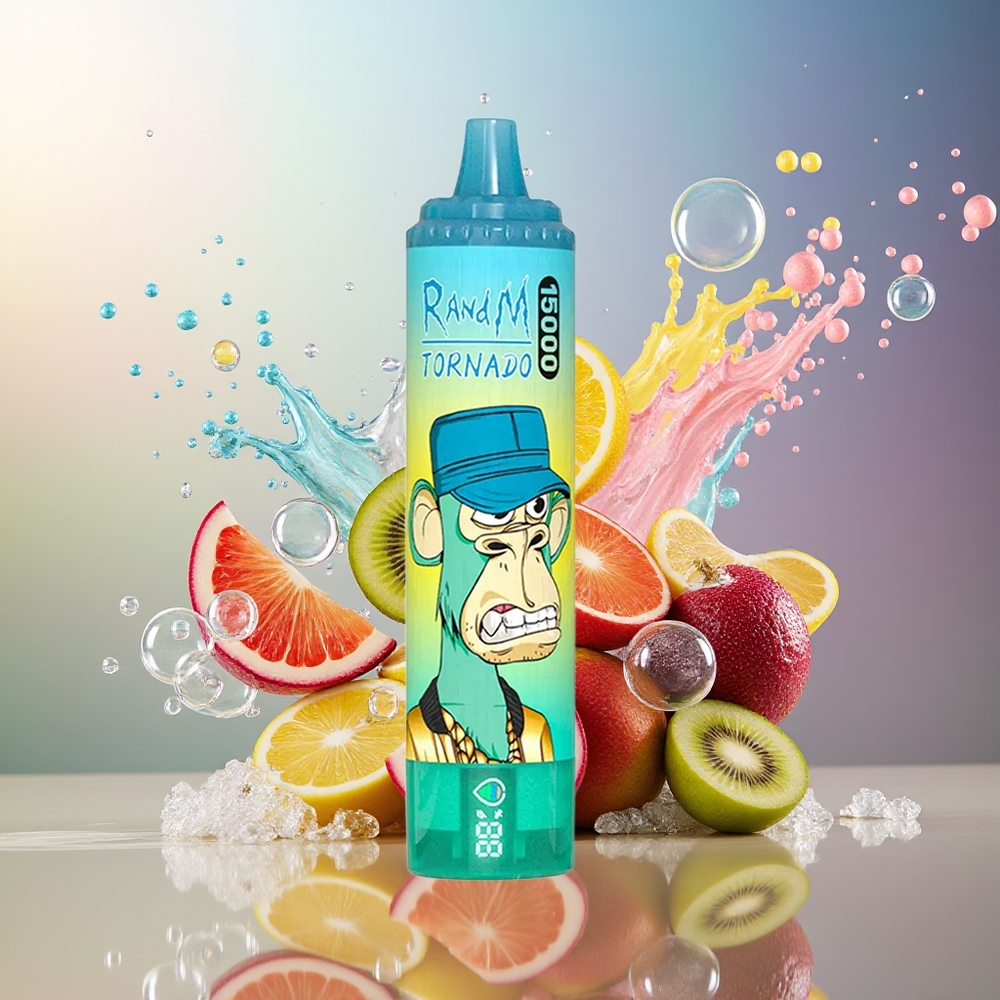 RandM Fumot Tornado 15000 Puffs 25ml Engros Danmark Kiwi Passionsfrugt Guava