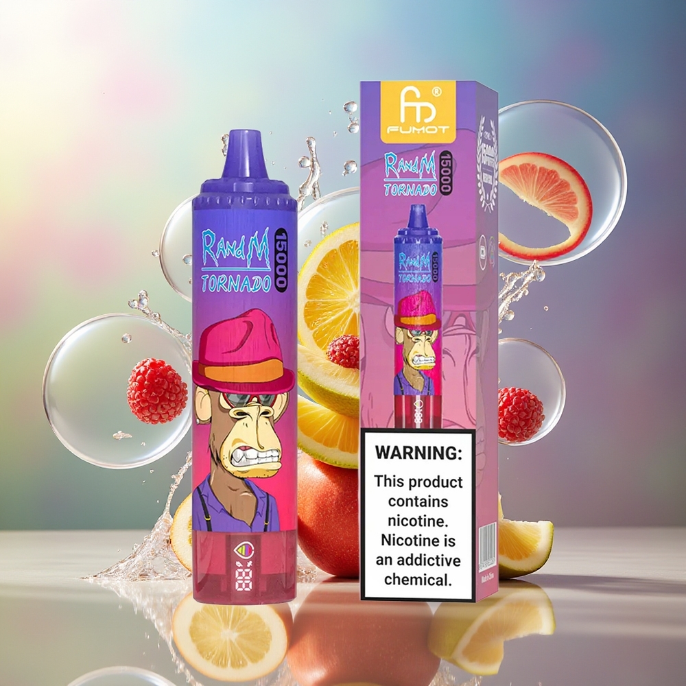 RandM Fumot Tornado 15000 Puffs 25ml Sur Æble Engros Danmark