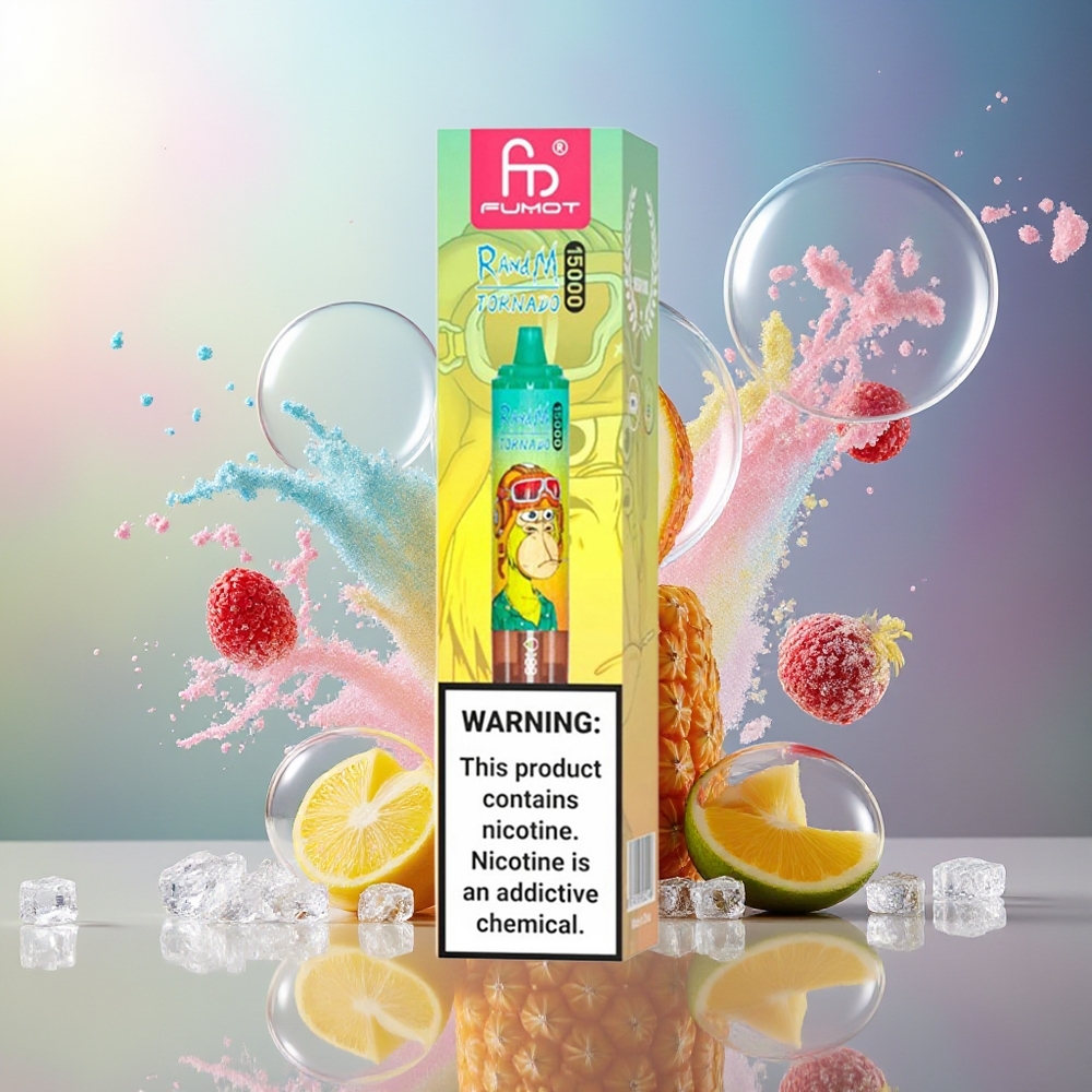RandM Fumot Tornado 15000 Puffs Engros Danmark Ananas Is 25ml