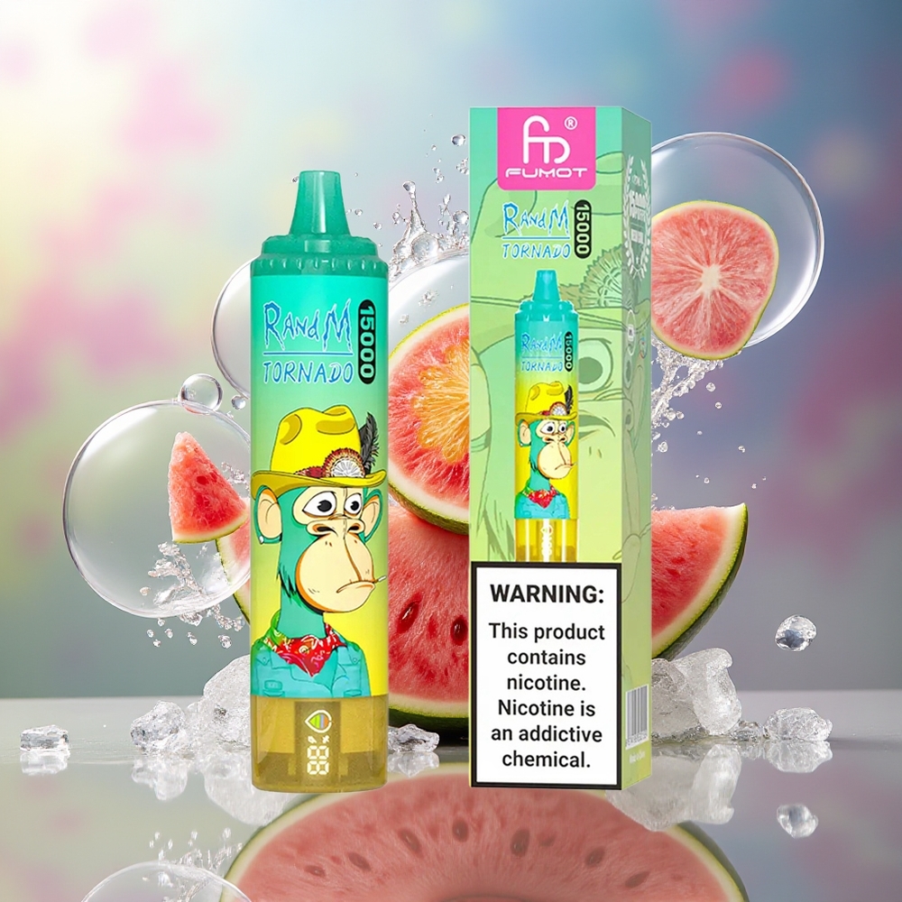 RandM Fumot Tornado 15000 Puffs Engros Danmark Vandmelon Is 25ml
