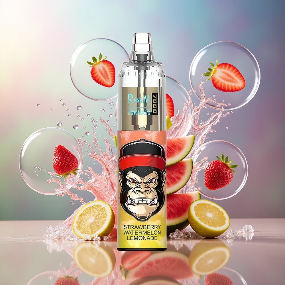 RandM Fumot Tornado 7000 Puffs RGB Jordbær Vandmelon Lemonade Engros Danmark