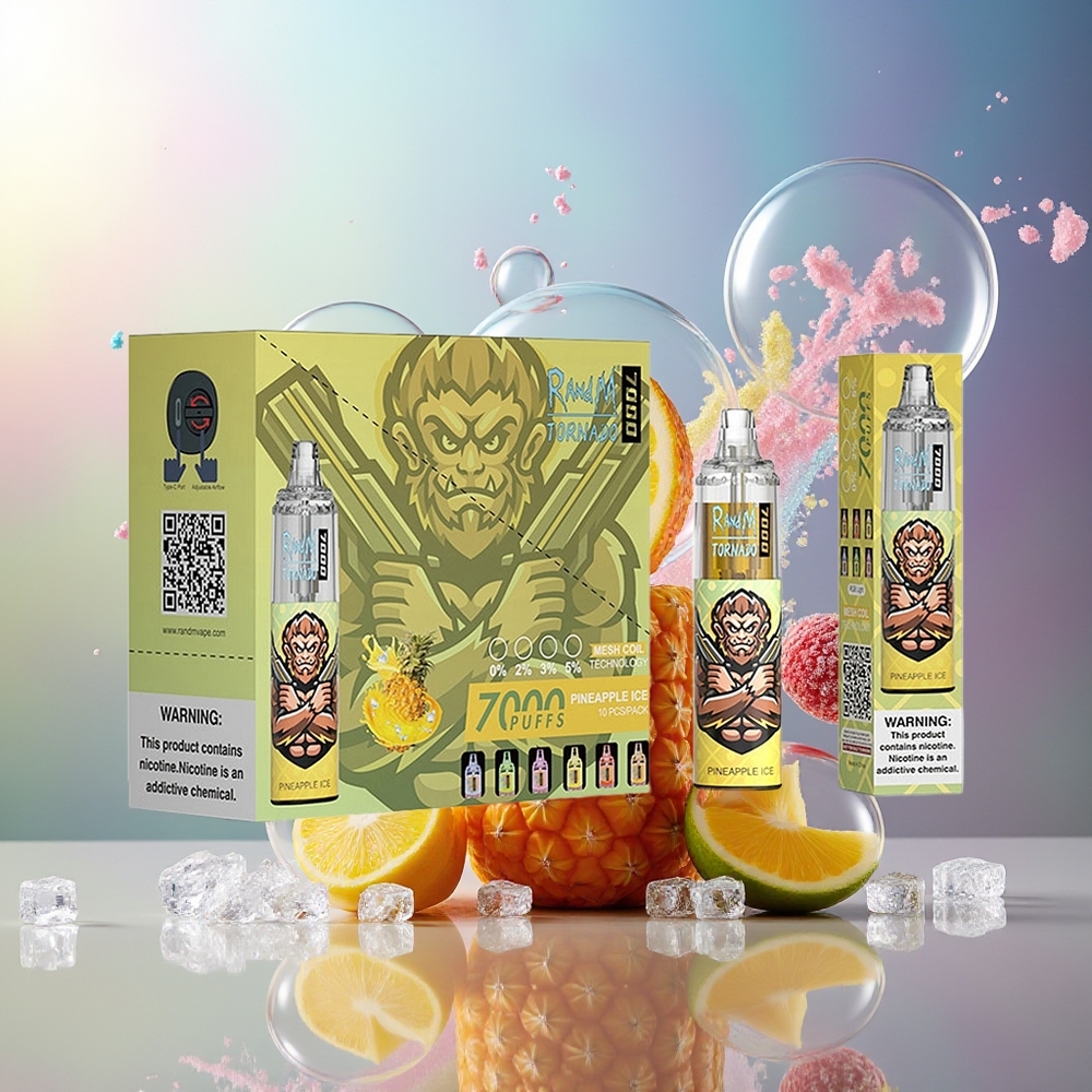 RandM Fumot Tornado 7000 Pust Mesh Coil Ananas Is Engros Danmark