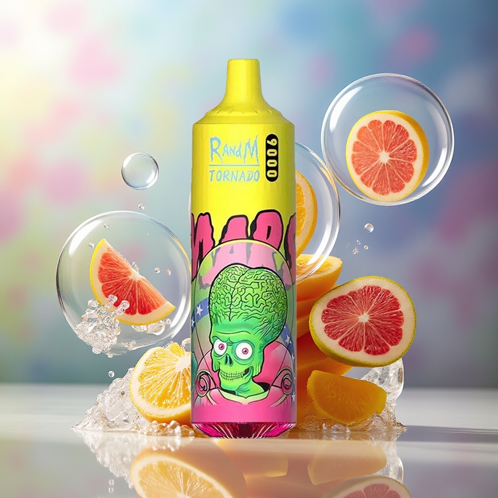 RandM Fumot Tornado 9000 Puffs Engros Danmark Tredobbelt Mango 18 mL