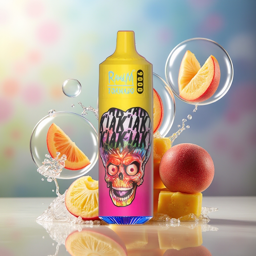 RandM Fumot Tornado 9000 Puffs Fersken Mango Ananas Engros Danmark