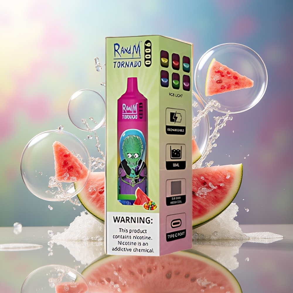 RandM Fumot Tornado 9000 Puffs Vandmelon Bubblegum Engros Danmark