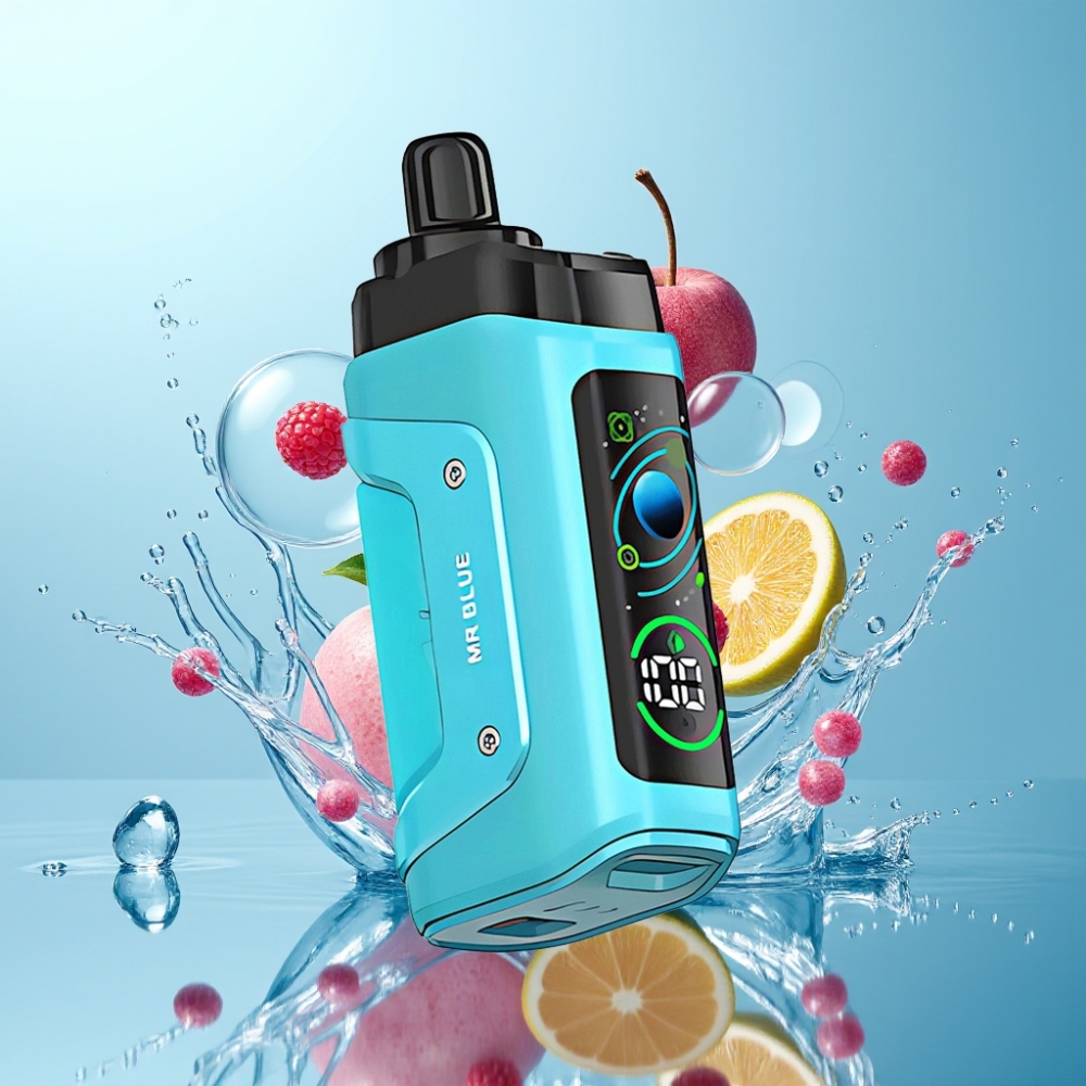 Razz Bar 45000 Puffs 1.0 Ohm Engros Danmark Vape Herr Blå