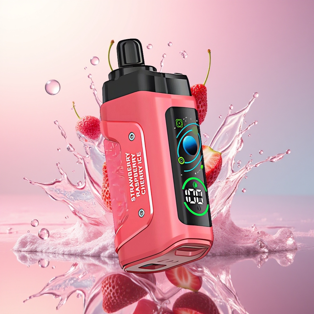Razz Bar 45000 Puffs Engros Danmark 1.0 Ohm Jordbær Kirsebær Is