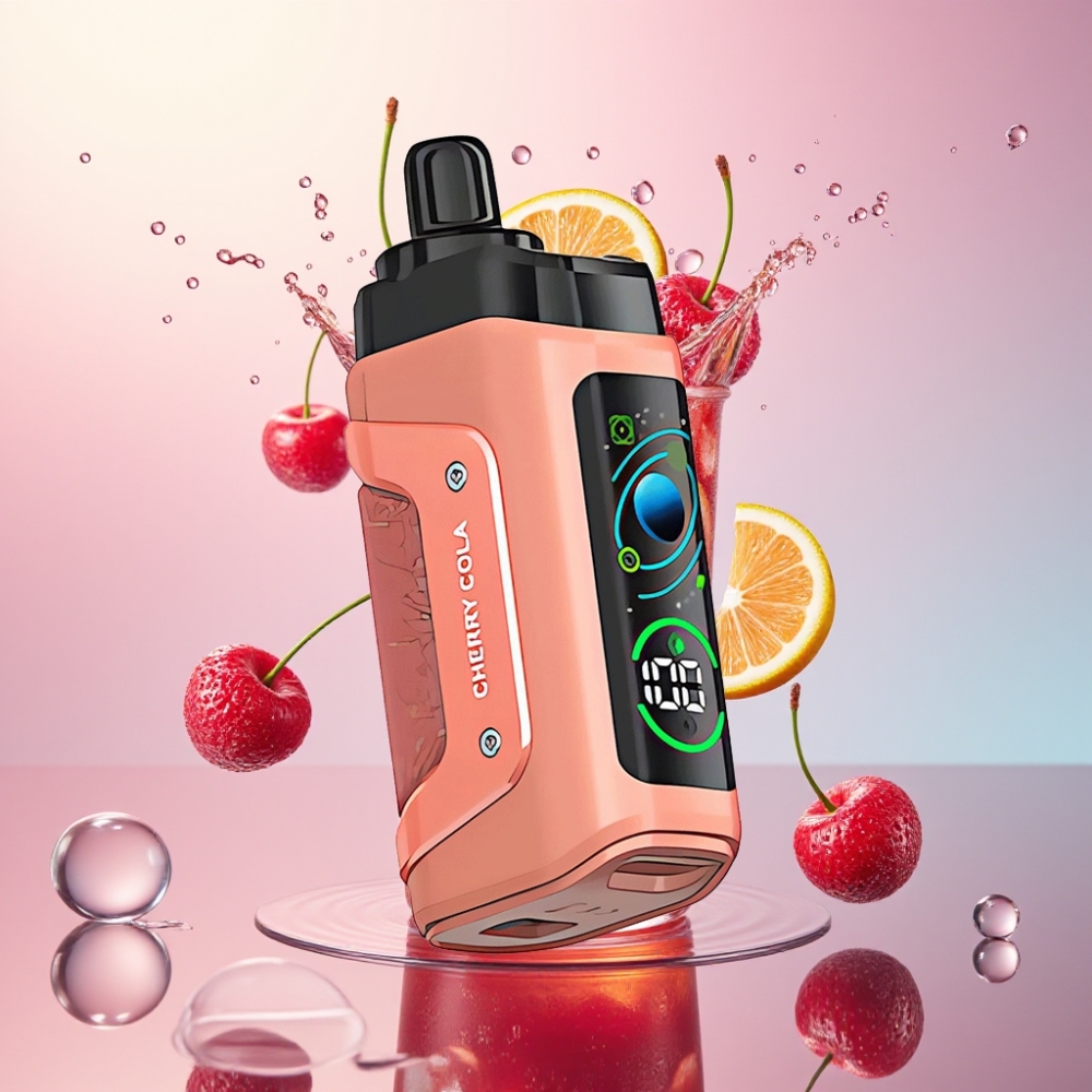 Razz Bar 45000 Puffs Engros Danmark Justérbar Luftstrøm Kirsebær Cola