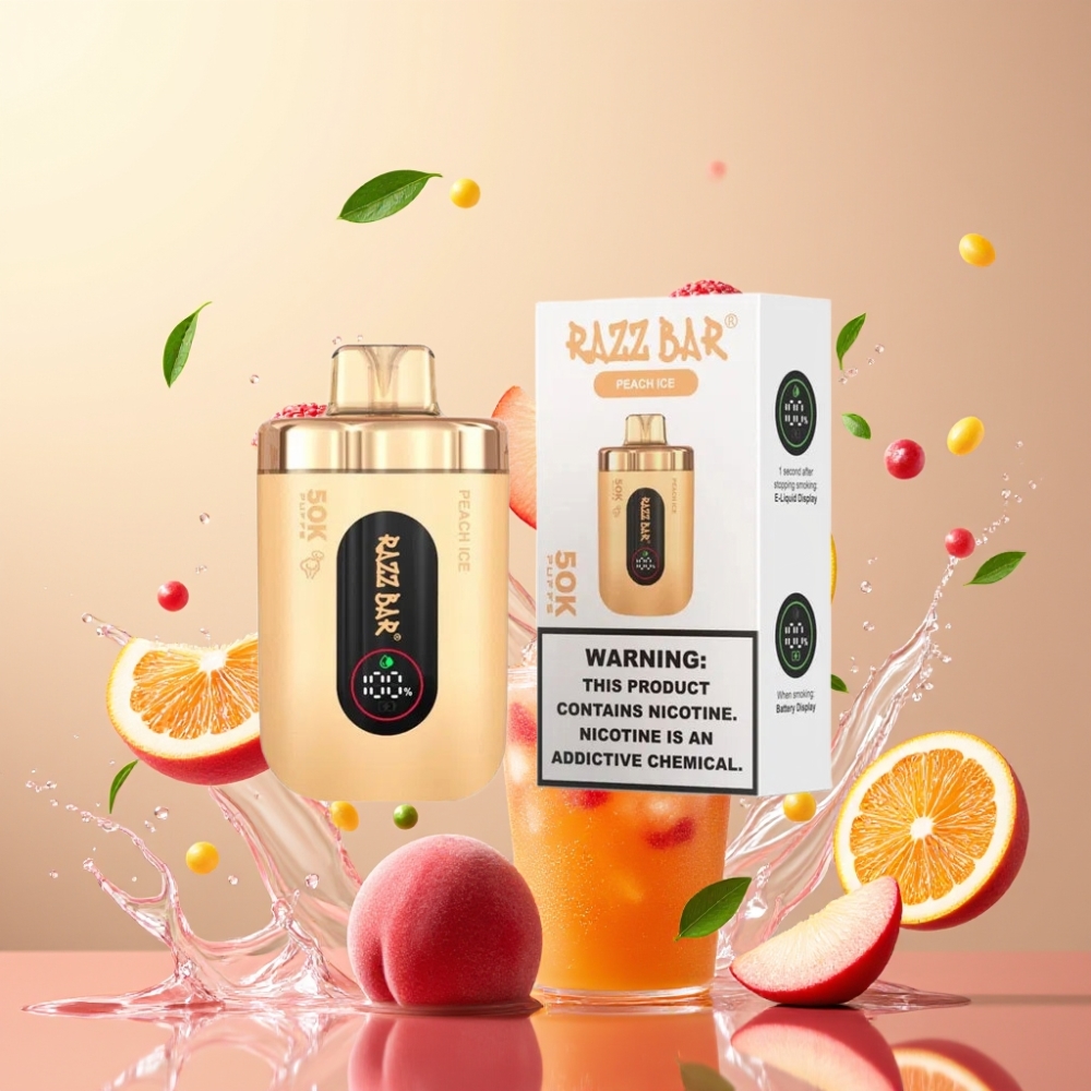 Razz Bar 50K Puffs 650 Mah Engros Danmark Fersken Is