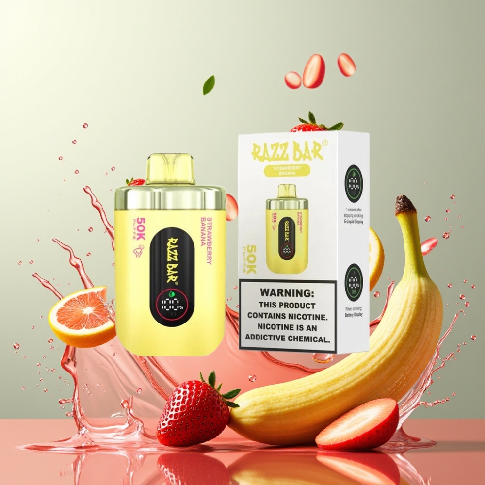 Razz Bar 50K Puffs Engros Danmark Type-C Jordbær Banan