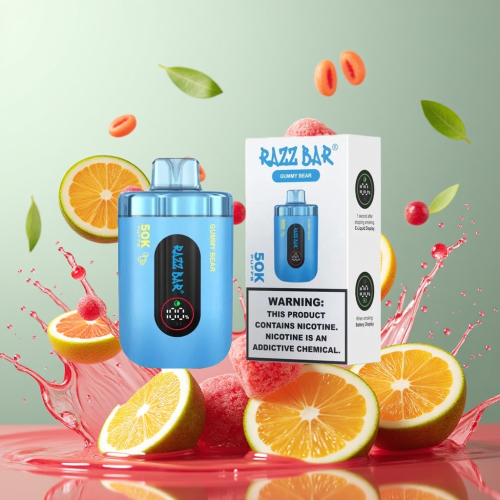 Razz Bar 50K Puffs Gummy Bjørn Type-C Engros Danmark