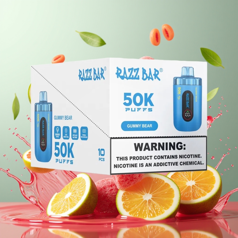 Razz Bar 50K Puffs Gummy Bjørn Type-C Engros Danmark