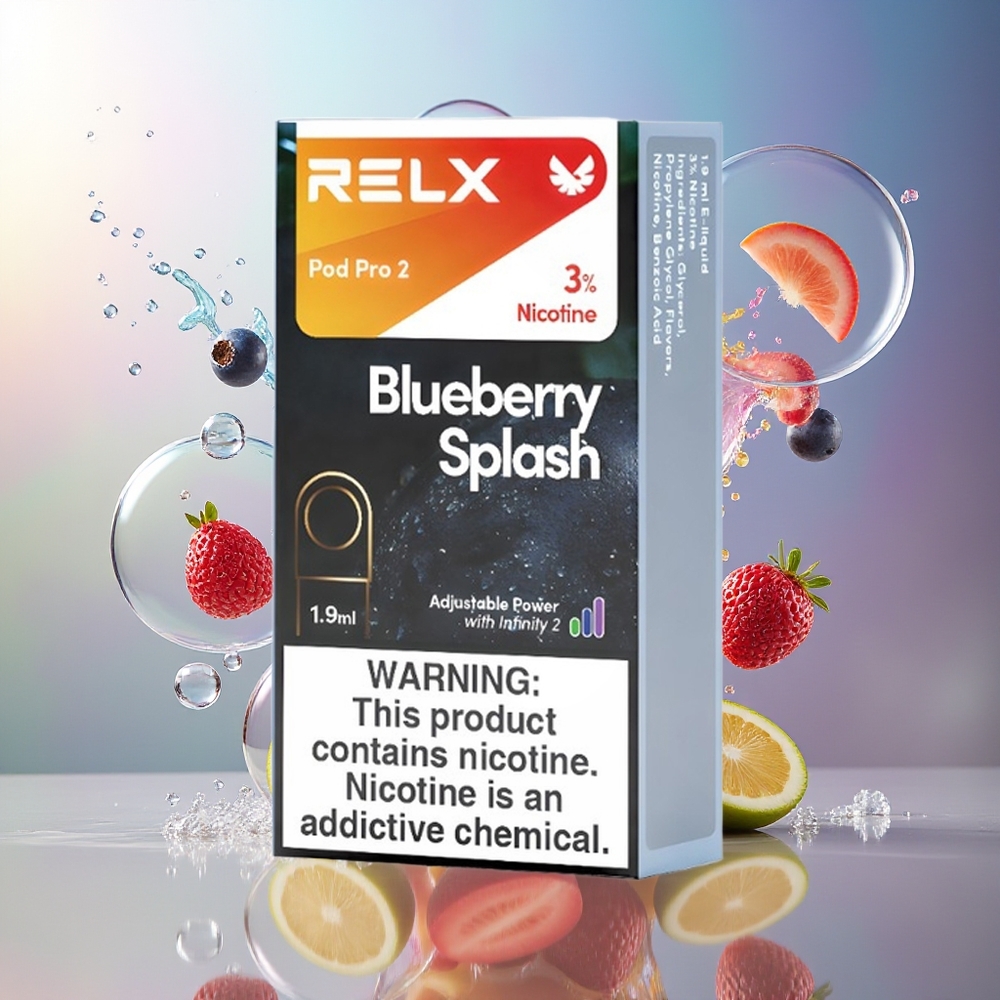 RELX Pod Pro 2 1.9ml Blåbær Splash Engros Danmark