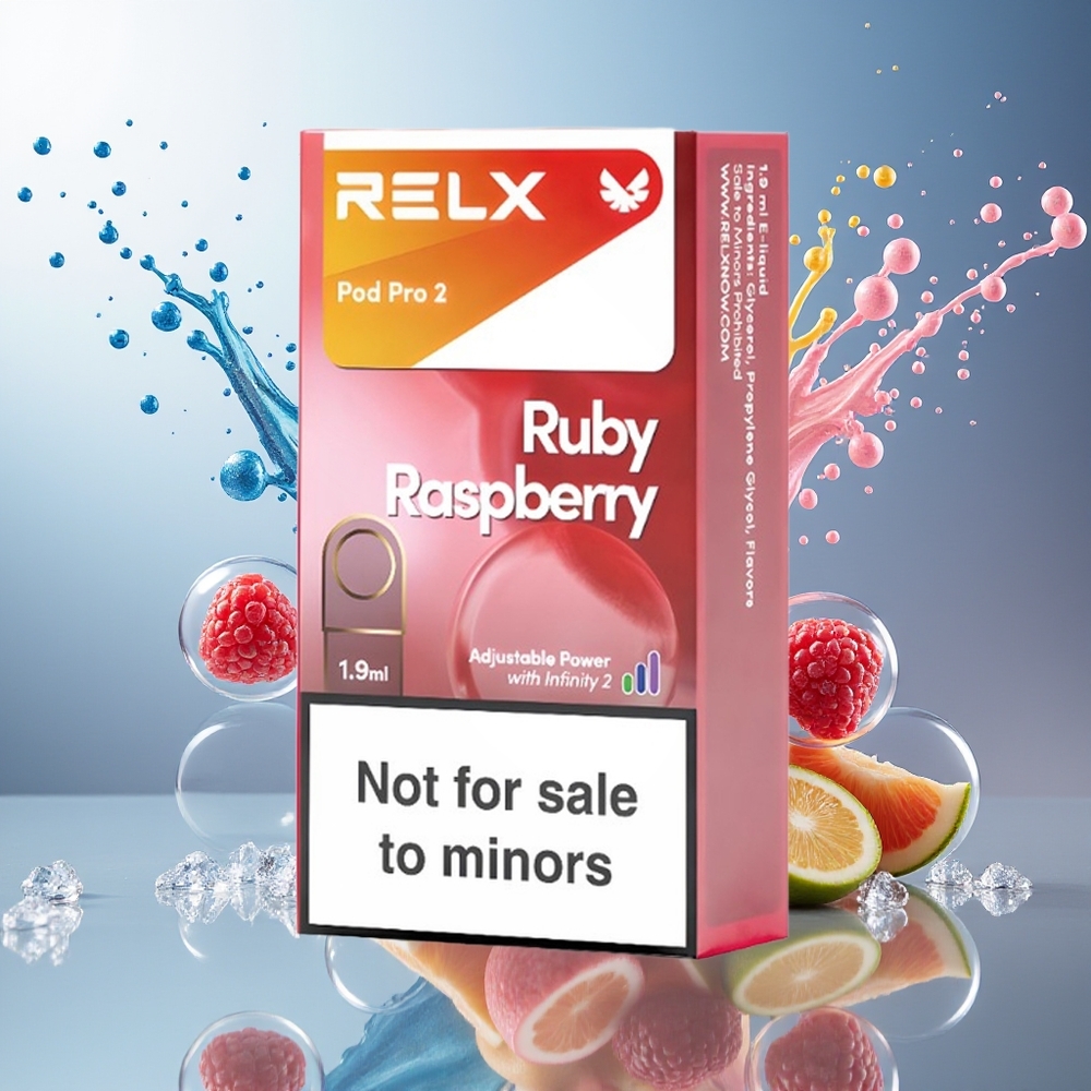 RELX Pod Pro 2 600 puff Blå hindbær Engros Danmark