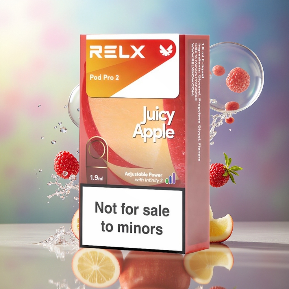 RELX Pod Pro 2 600 puffs Saftig Æble Engros Danmark