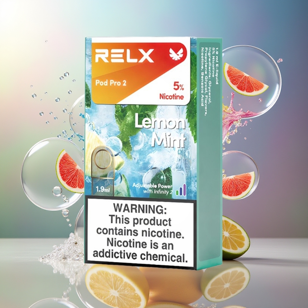 RELX Pod Pro 2 Citron Mynte Engros Danmark 1.9ml 2 stk/pakke