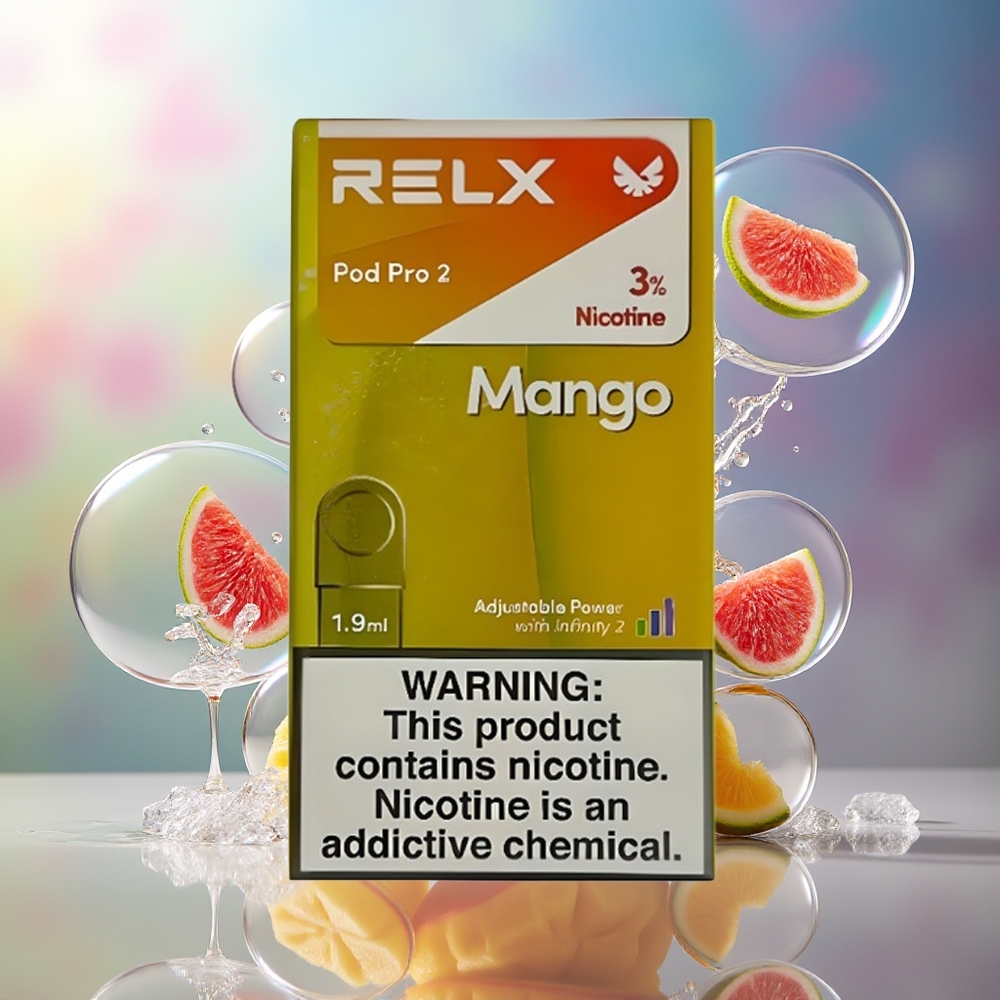 RELX Pod Pro 2 Mango Is Engros Danmark 600 puff 3 spids