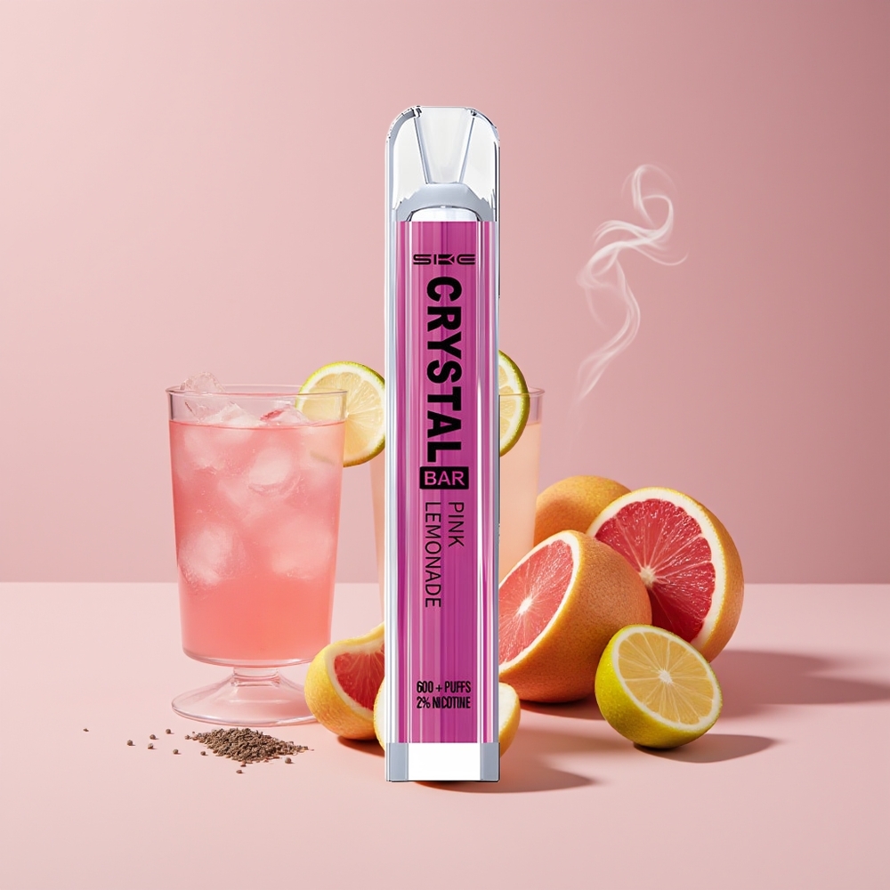 SKE Crystal Bar 600 2ml Engros Danmark Pink Lemonade