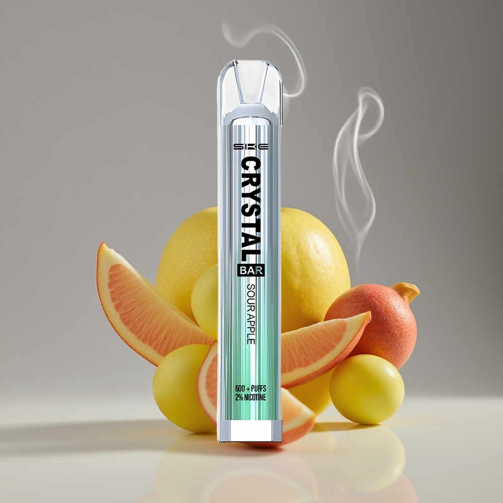 SKE Crystal Bar 600 Engros Danmark 2.0ml Sur Æble