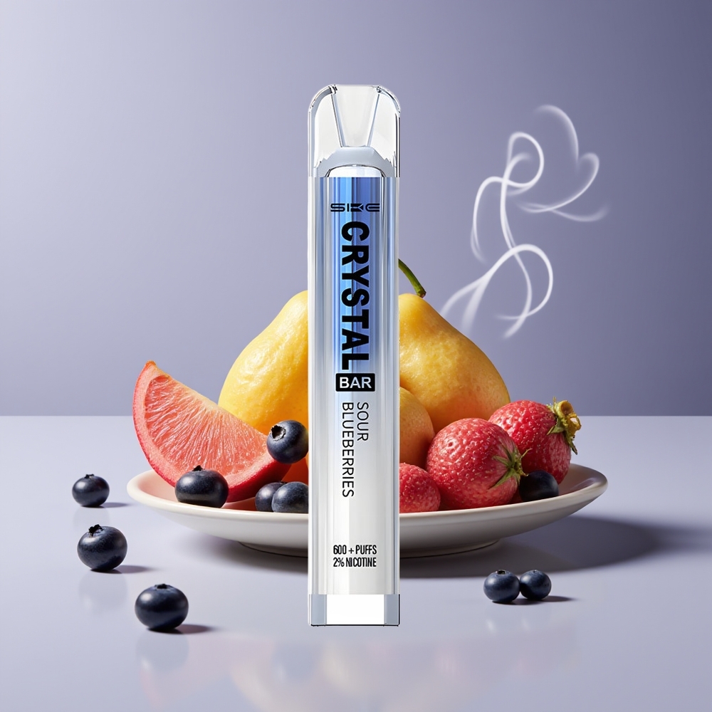 SKE Crystal Bar 600 Engros Danmark 2.0ml Sure Blåbær Disposable Vape