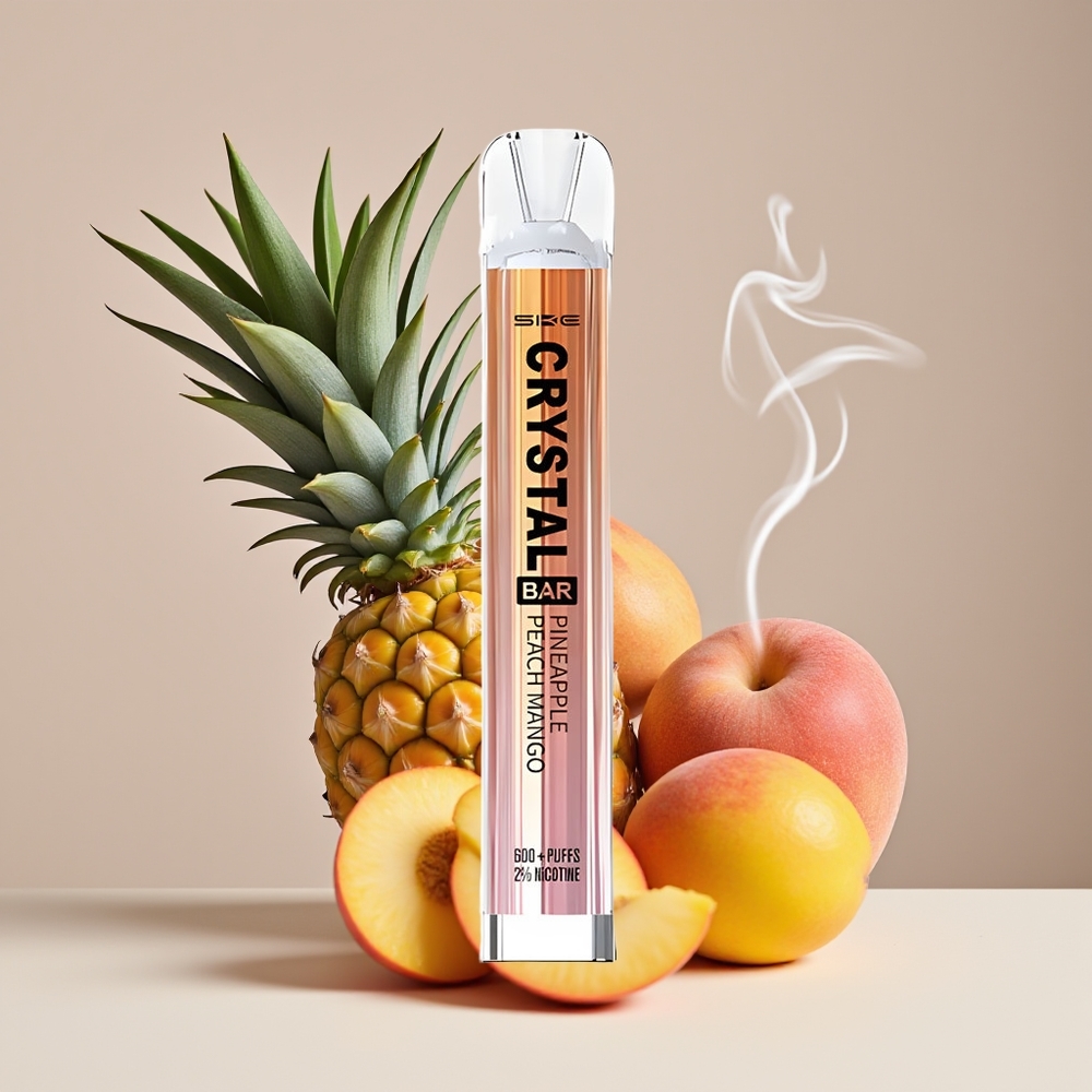 SKE Crystal Bar 600 Engros Danmark Ananas Fersken Mango 2.0ml