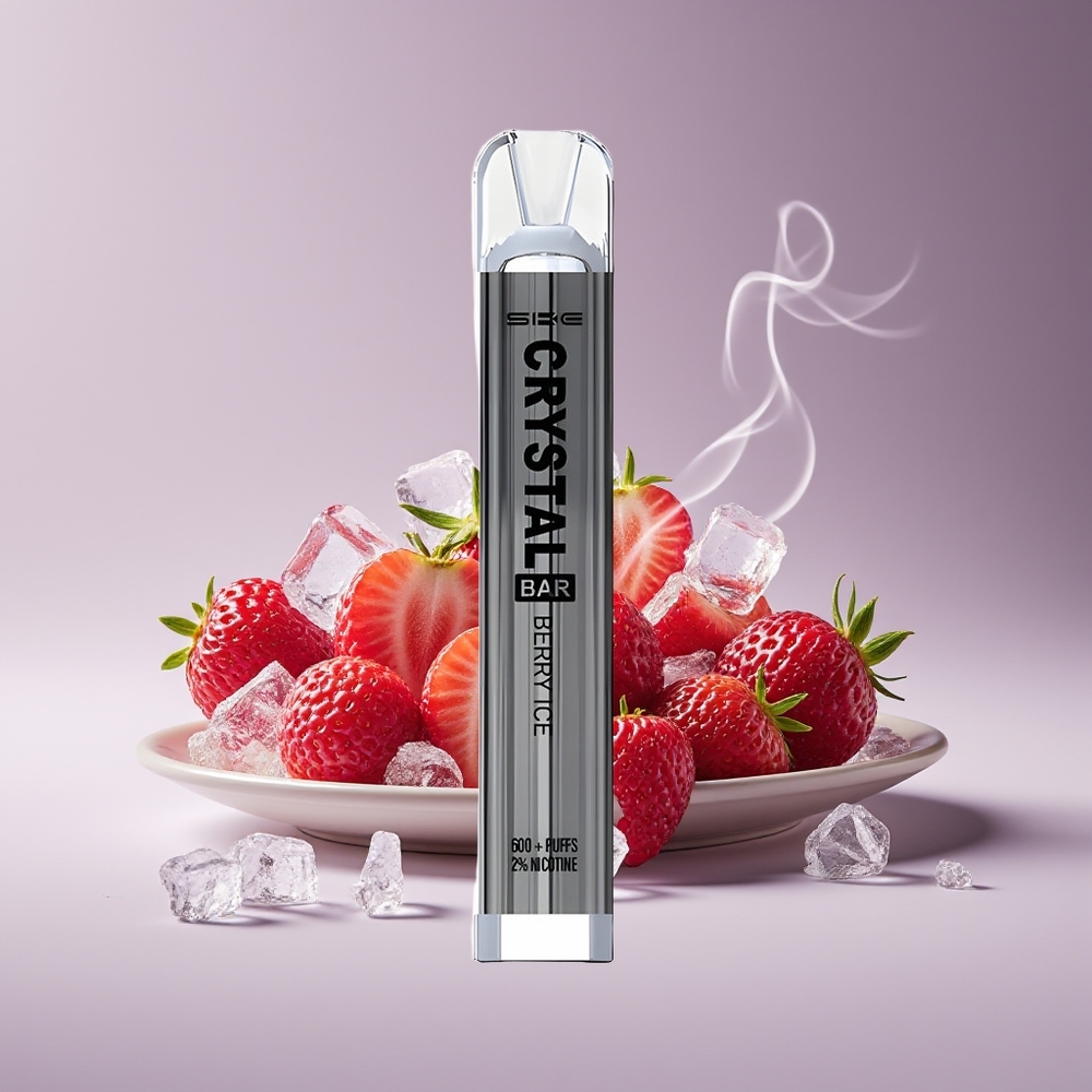 SKE Crystal Bar 600 Engros Danmark Bær Is 2.0ml