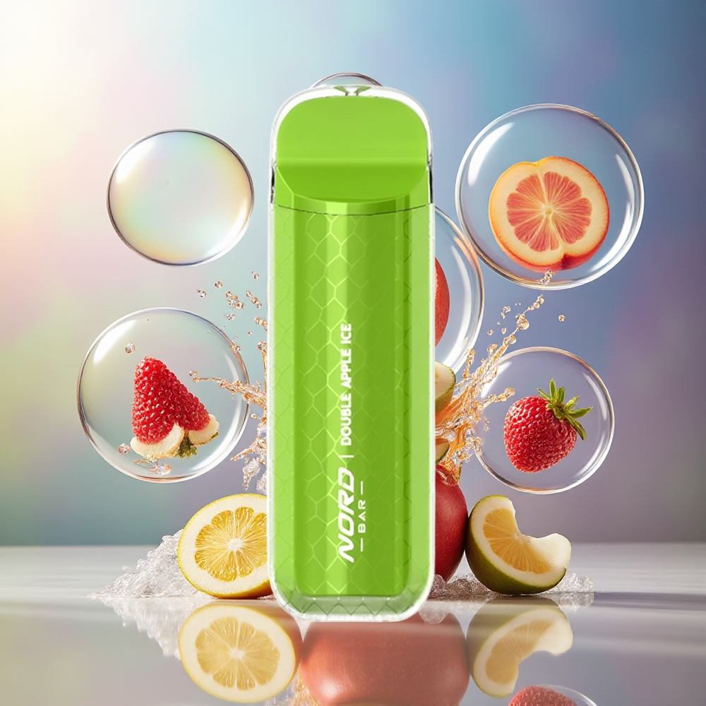 SMOK NORD BAR 2-mund 4000 Puffs Engros Danmark Dobbelt Æble Is 600mah