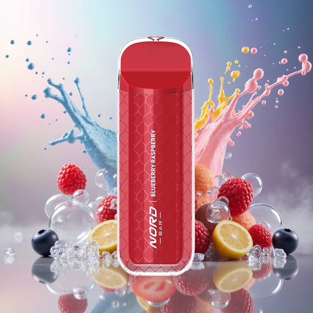 SMOK NORD BAR 4000 Puffs Engros Danmark Blåbær Hindbær 600mah