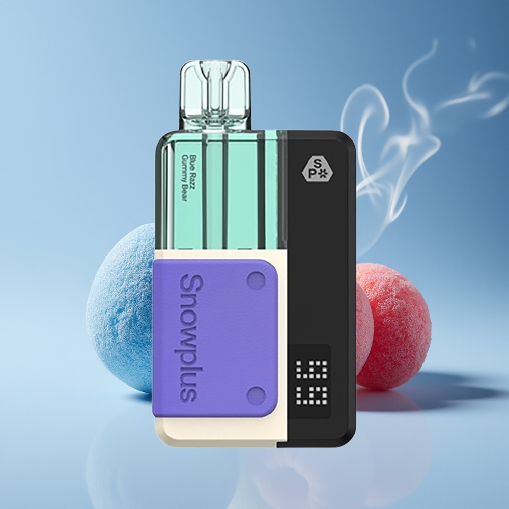 Snowplus Swift 5000 Puffs Dual Mesh Blå Razz Gummy Bear Engros Danmark