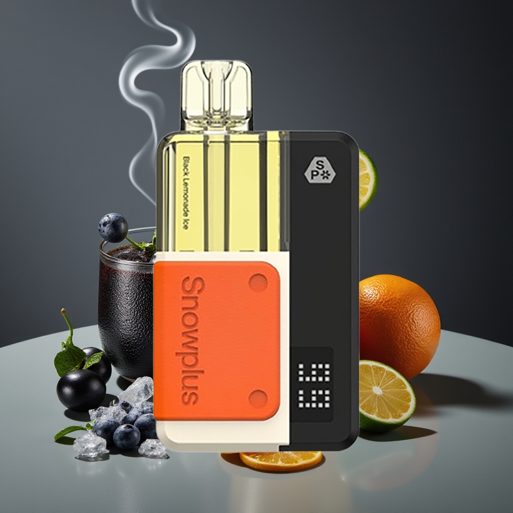 Snowplus Swift 5000 Puffs Dual Mesh Sort Citron Is Engros Danmark