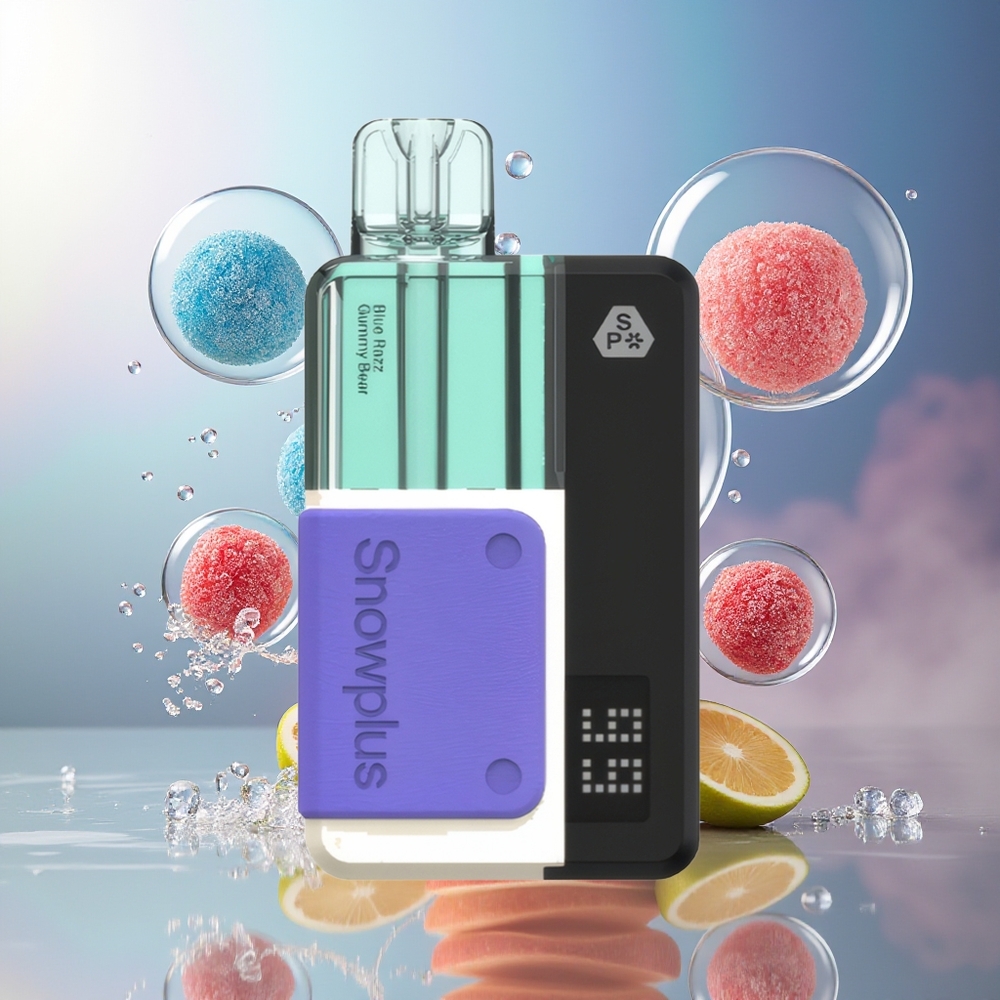 Snowplus Swift 15000 Puffs Dual Mesh Kit Blå Razz Gummy Bear Engros Danmark