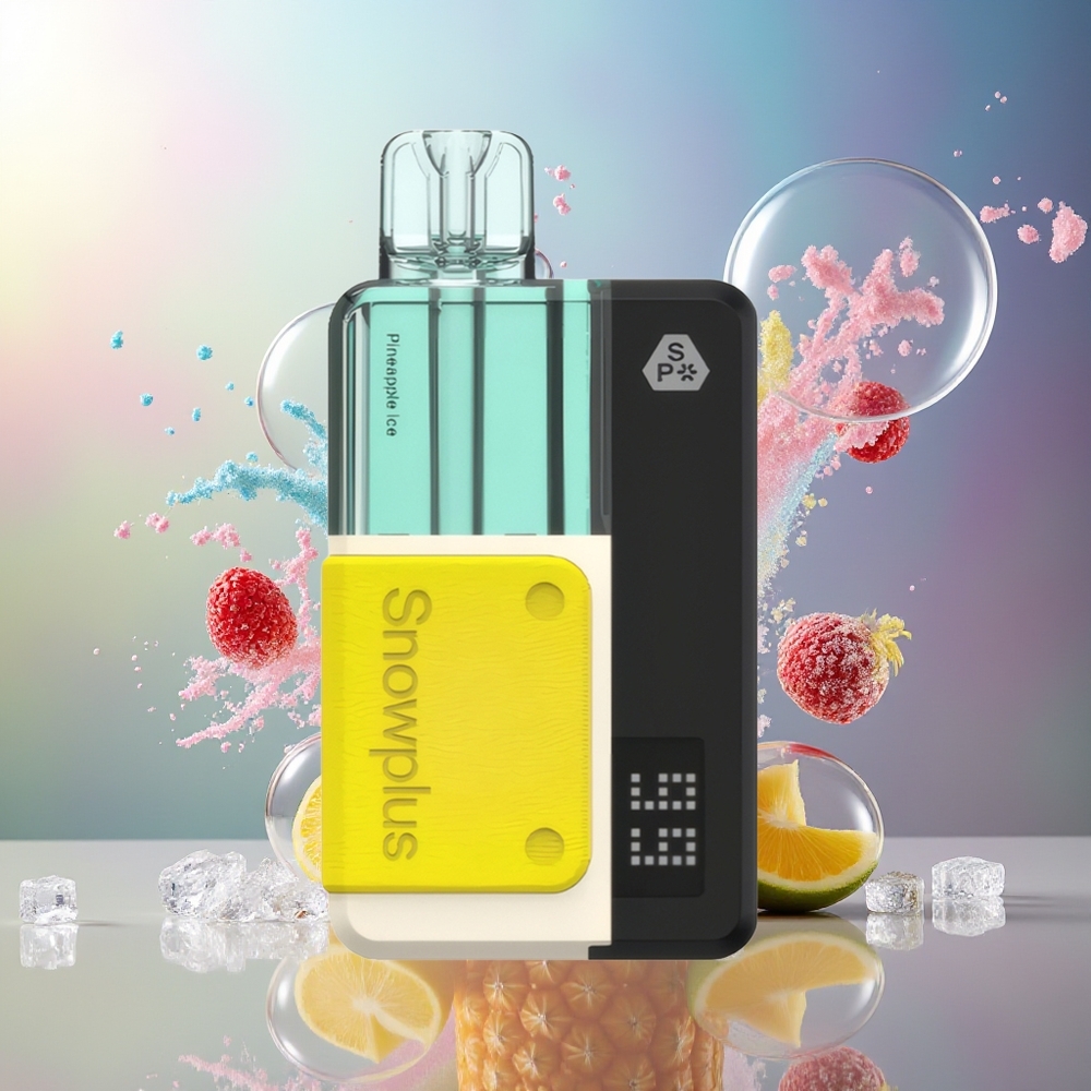Snowplus Swift 15000 Puffs Pod Kit Ananas Is Engros Danmark med Genanvendelig Batteri og 2+10ml Refill-Set